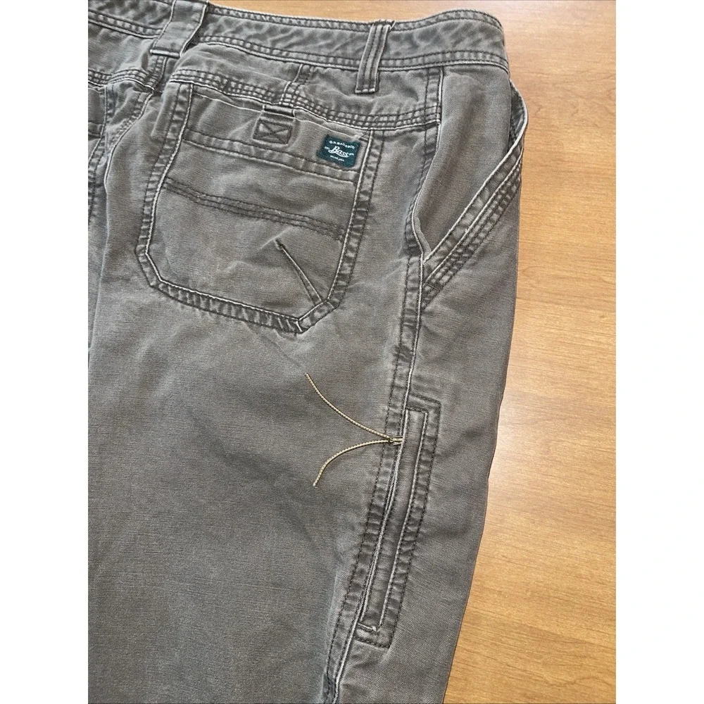 GH Bass & Co Maine‎ Canvas Terrain Cargo Pants Men 34x30 Olive Rugged